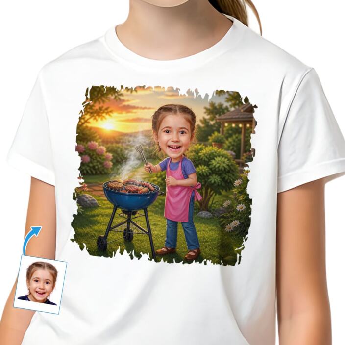 Custom BBQ Kid T-Shirt - Personalized Outdoor Cooking Tee for Youth (12)