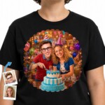 Magliette personalizzate per coppie di compleanno - Magliette di compleanno personalizzate abbinate Abbigliamento personalizzato www.customywear.com 2 Custom Birthday Couples Shirts – Personalized Matching Birthday Tees T-shirts for Couple www.customywear.com 2
