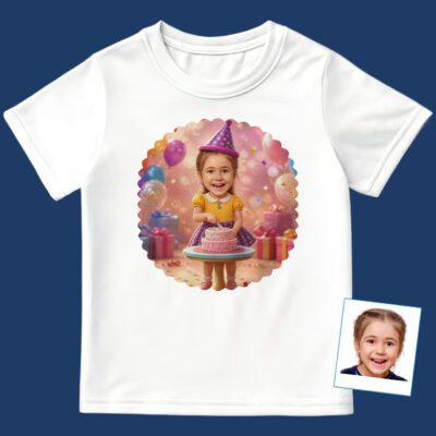 Custom Birthday Girl Shirt – Personalized Youth Celebration Tee Girl's T-shirts www.customywear.com 2