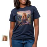 Aangepast vlinder yoga T-shirt voor vrouwen | Gepersonaliseerd T-shirt geïnspireerd op de natuur T-shirts voor dames www.customywear.com 5