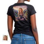 Aangepast vlinder yoga T-shirt voor vrouwen | Gepersonaliseerd T-shirt geïnspireerd op de natuur T-shirts voor dames www.customywear.com 7
