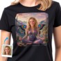 Custom Butterfly Yoga Woman T-Shirt Personalized Nature-Inspired Tee (3)