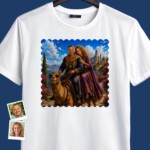 Custom Camel Ride Couple Shirt – Personalized Desert Animal Tee, Best Friend and Couples Gift T-shirts for Couple www.customywear.com 3