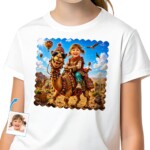 Custom Camel Rider Girl Shirt | Personalized Youth Adventure Tee Customywear www.customywear.com 2 Custom Camel Rider Girl Shirt | Personalized Youth Adventure Tee Girl's T-shirts www.customywear.com 2