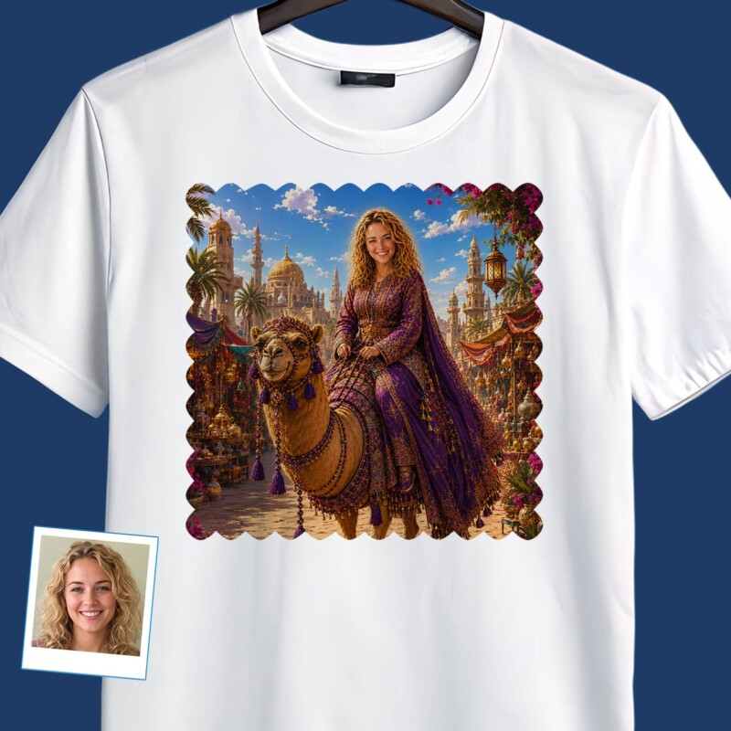 Custom Camel Rider Woman Shirt Personalized Desert Adventure Tee (18)