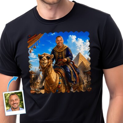 Custom Camel Riding Man Shirt | Personalized Desert Adventure Tee T-shirts For Men www.customywear.com