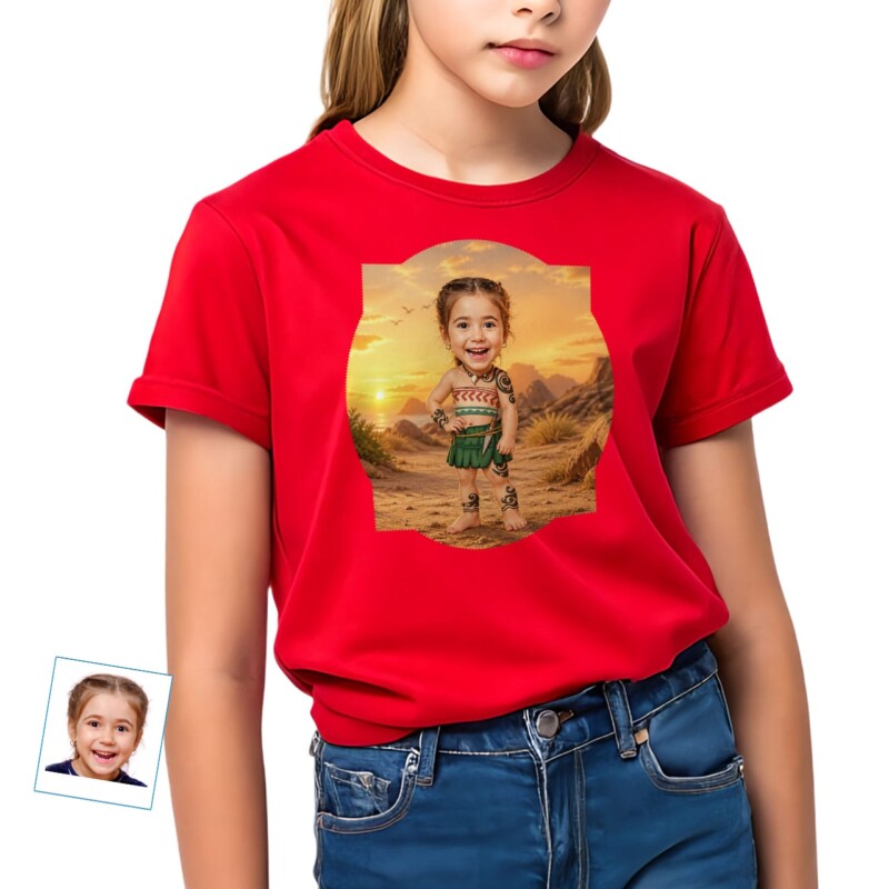 Custom Caveman Girl Shirt Personalized Ancient Black Kids Tee (16)