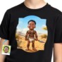 Custom Caveman Youth Boy Shirt Personalized Ancient African Kids Tee (1)
