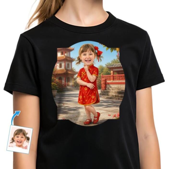Custom Chinese Girl Shirt Personalized Youngster's Gift (3)