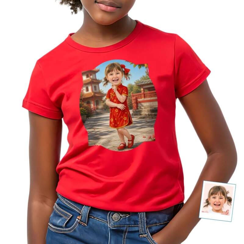 Custom Chinese Girl Shirt Personalized Youngster’s Gift (7)