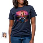 Custom Drummer Photo T-Shirt – Personalized Music Gift T-shirts for Women www.customywear.com 5