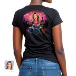 Custom Drummer Photo T-Shirt – Personalized Music Gift T-shirts for Women www.customywear.com 7