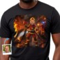 Custom Firefighter with Axe Tee - Personalized Fireman Gift (4)