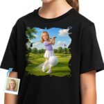 Custom Golf Lover T-Shirt | Photo to Personalized Sports Tee Girl's T-shirts www.customywear.com 2
