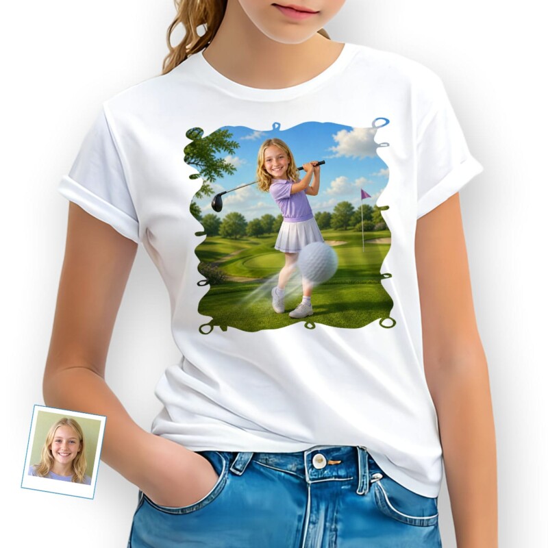Custom Golf Lover T-Shirt Photo to Personalized Sports Tee (5)