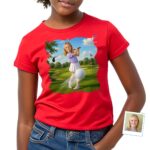 Custom Golf Lover T-Shirt | Photo to Personalized Sports Tee Girl's T-shirts www.customywear.com 6
