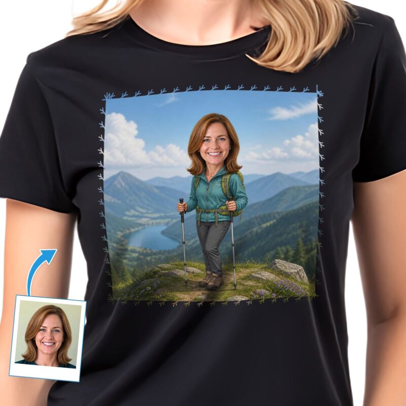 Custom Hiking Woman Shirt – Personalized Female Hiker Mountain Tee Customywear www.customywear.com Custom Hiking Woman Shirt – Personalized Female Hiker Mountain Tee T-shirts for Women www.customywear.com