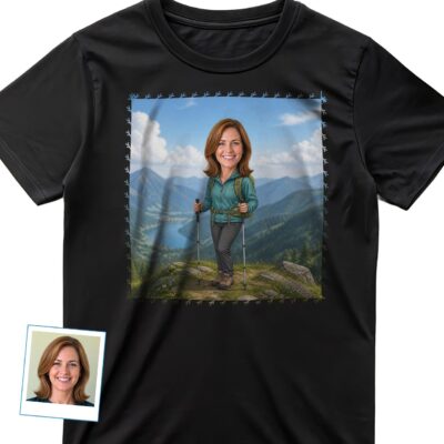 Custom Hiking Woman Shirt – Personalized Female Hiker Mountain Tee T-shirts for Women www.customywear.com 2