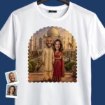 Custom Indian Couples T-Shirts – Personalized Photo Tee for Travel Lovers T-shirts for Couple www.customywear.com 3