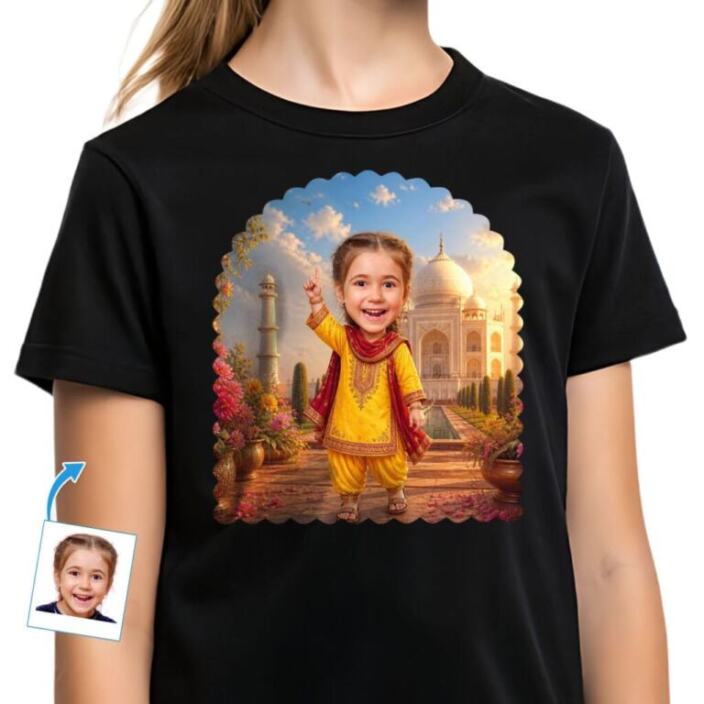 Custom Indian Girl Tee Transform Your Photo to Personalized T-Shirt (3)