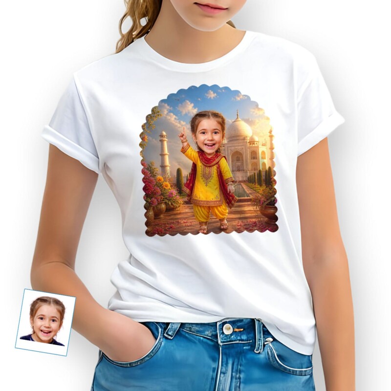 Custom Indian Girl Tee Transform Your Photo to Personalized T-Shirt (5)