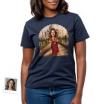 Custom Indian Saree T-Shirt for women – India Taj mahal travel tee T-shirts for Women www.customywear.com 5