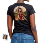 Custom Indian Saree T-Shirt for women – India Taj mahal travel tee T-shirts for Women www.customywear.com 7