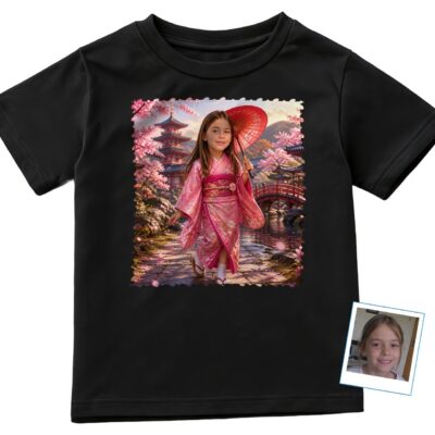 Custom Japanese Tee for girls – your photo to Japan Shirt Girl's T-shirts www.customywear.com 2