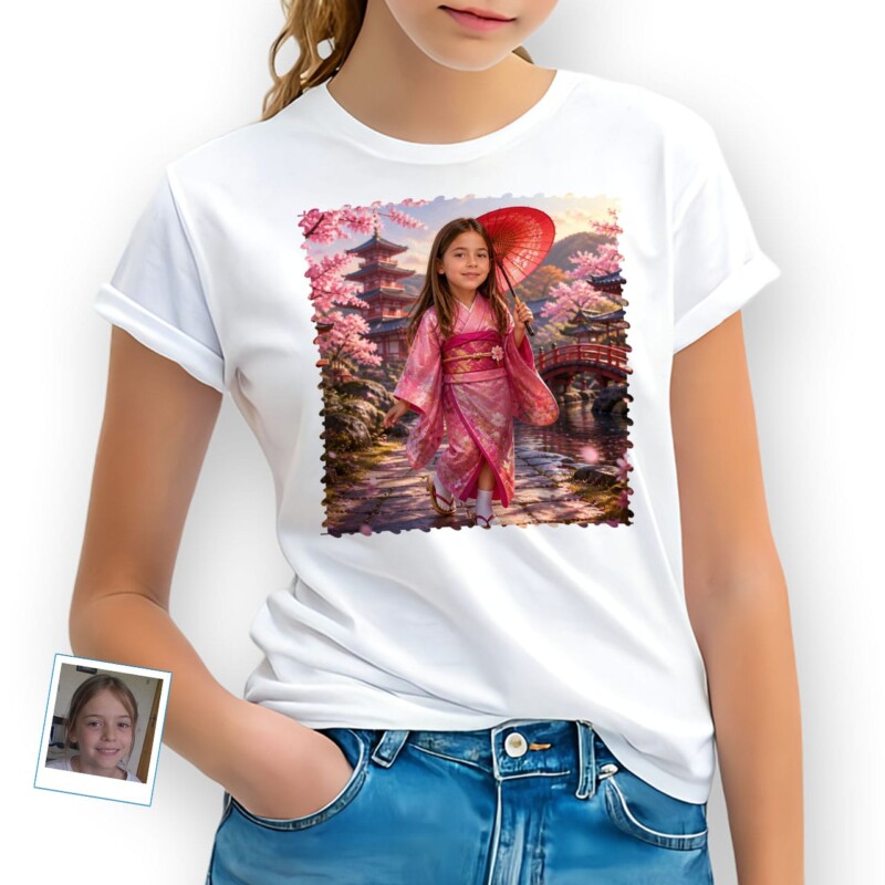 Custom Japanese Tee for girls – your photo to Japan Shirt (5)