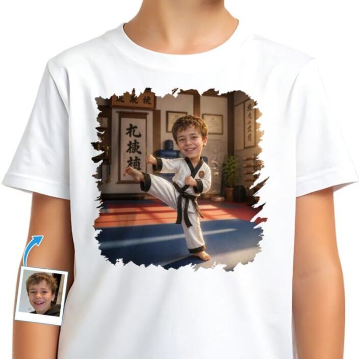 Custom Karate Kid Boys Shirt Personalized Martial Arts Youth Tee (9)