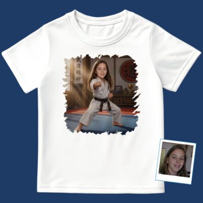 Custom Karate Kid Girls Shirt | Personalized Martial Arts Youth Tee Girl's T-shirts www.customywear.com 2