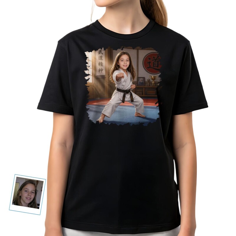 Custom Karate Kid Girls Shirt Personalized Martial Arts Youth Tee (14)