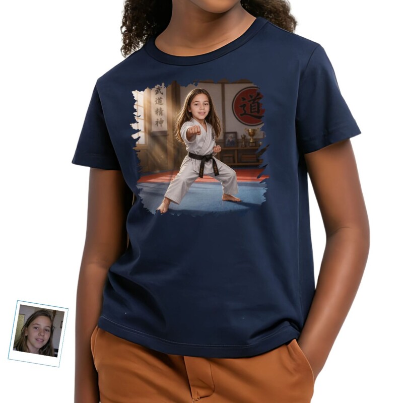 Custom Karate Kid Girls Shirt Personalized Martial Arts Youth Tee (15)