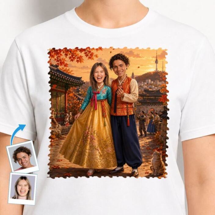 Custom Korean Couples Shirts - Personalized Korean Traditional Gift (15)