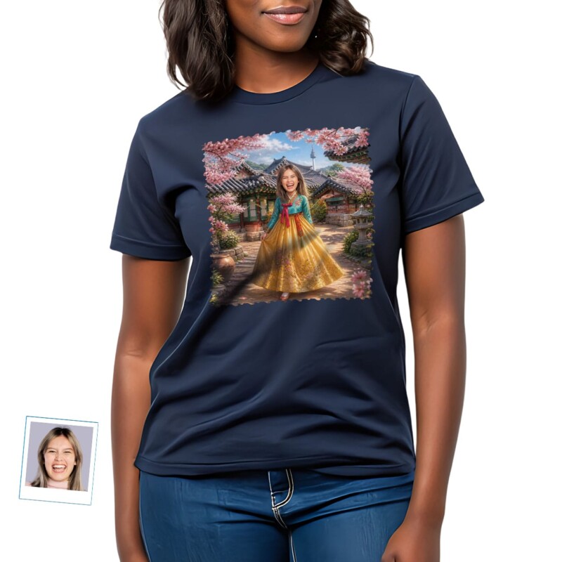 Custom Korean Women Culture Shirt Personalized Traditional Dress Tee (10)