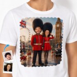 Egyedi London Couples ingek | Királyi Gárda személyre szabott póló Customywear www.customywear.com 2 Custom London Couples Shirts | Royal Guard Personalized Tee T-shirts for Couple www.customywear.com 2