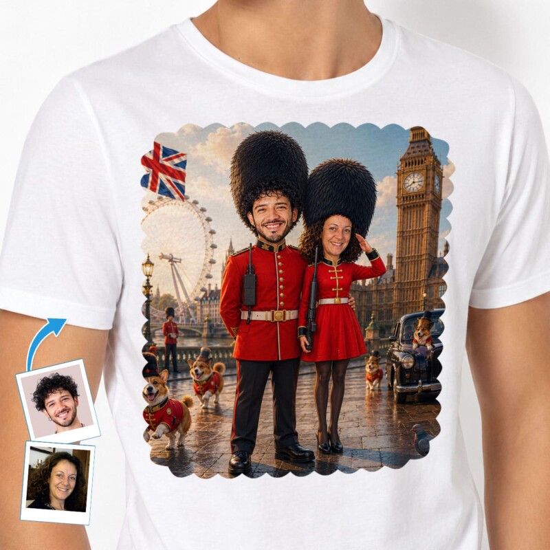 Custom London Couples Shirts | Royal Guard Personalized Tee Customywear www.customywear.com Custom London Couples Shirts | Royal Guard Personalized Tee T-shirts for Couple www.customywear.com