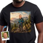 T-shirt de randonnée personnalisé pour homme | T-shirt d'aventure en montagne personnalisé Vêtements sur mesure www.customywear.com 2 Custom Male Hiking Shirt | Personalized Mountain Adventure Tee T-shirts For Men www.customywear.com 2