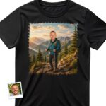 Custom Male Hiking Shirt | Personalized Mountain Adventure Tee Customywear www.customywear.com 3 Custom Male Hiking Shirt | Personalized Mountain Adventure Tee T-shirts For Men www.customywear.com 3