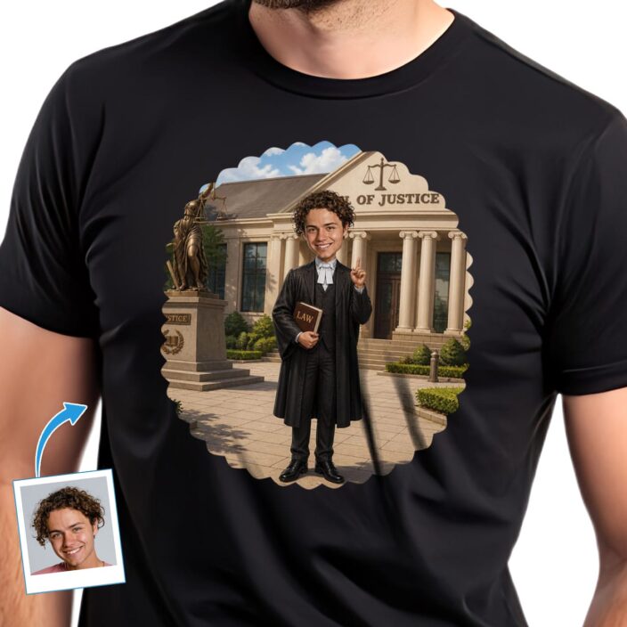 Custom Male Lawyer Shirt Personalized Attorney Family Law Graduation Tee (5)