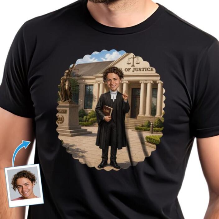 Custom Male Lawyer Shirt Personalized Attorney Family Law Graduation Tee (5)