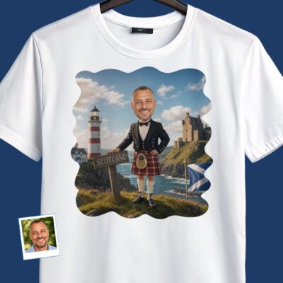 Custom Scottish Shirt | Personalized Scotland Gift for Him T-shirts For Men www.customywear.com 2