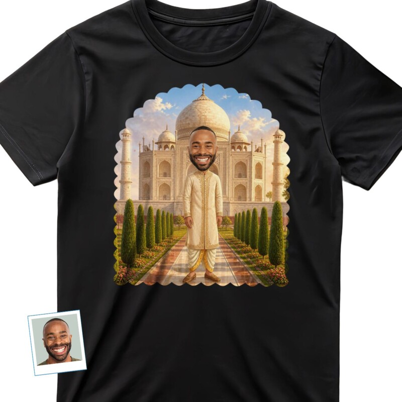 Custom Taj Mahal travel T-Shirt – Personalized India traveller t-shirts (6)