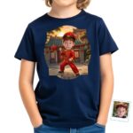 Custom Youth Chinese Traditional Shirt | Personalized China Art Gifts for Boys Boy's T-shirts www.customywear.com 5