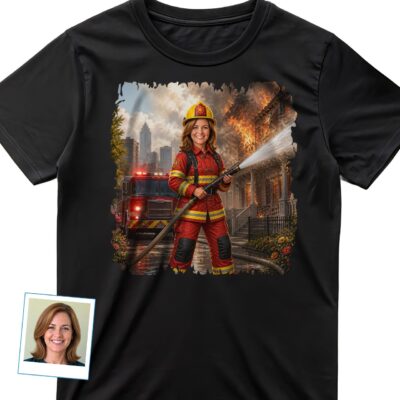 Personalized Firefighter Wife Shirt – Custom Fireman Wifey Tee T-shirts for Women www.customywear.com 2