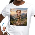 Personalized Girls Hiking Adventure Youth T-Shirt – Custom Outdoor Exploration Tee Girl's T-shirts www.customywear.com 2