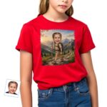 Personalized Girls Hiking Adventure Youth T-Shirt – Custom Outdoor Exploration Tee Girl's T-shirts www.customywear.com 6