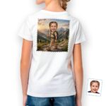 Personalized Girls Hiking Adventure Youth T-Shirt – Custom Outdoor Exploration Tee Girl's T-shirts www.customywear.com 7