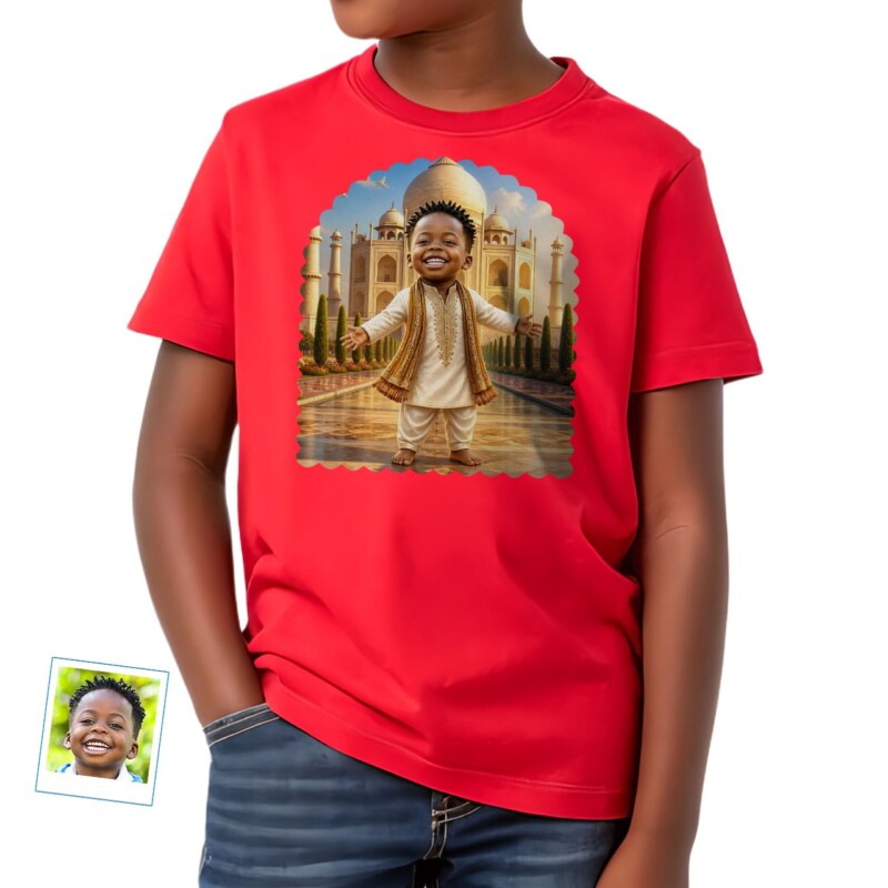 Personalized Indian Boy Tee – Travel to India T-shirt for boys (14)