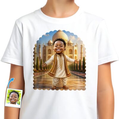 Personalized Indian Boy Tee – Travel to India T-shirt for boys Boy's T-shirts www.customywear.com